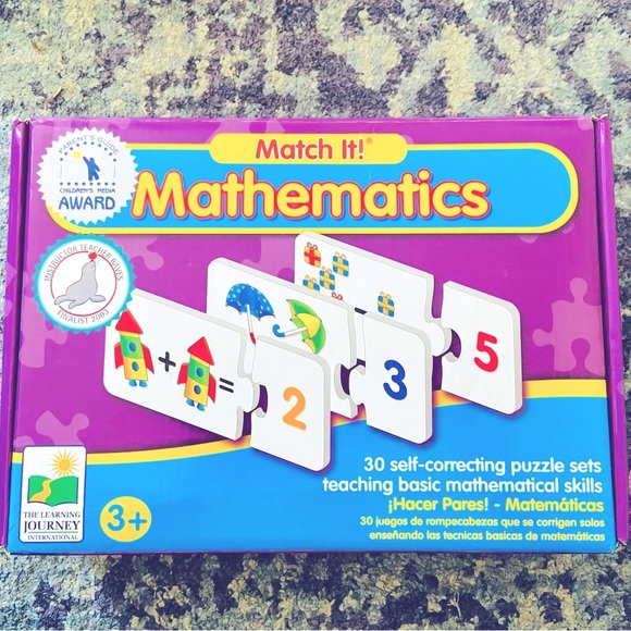 Vtech Alphabet Apple & Learning Journey Match-it Math Puzzle - Picture 4 of 5